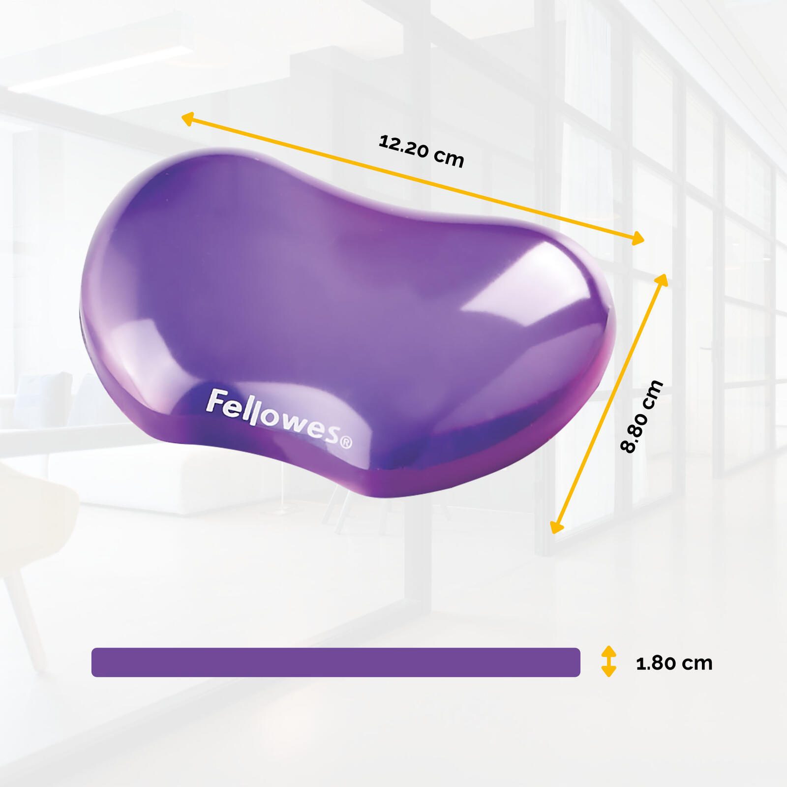 Fellowes Handballenauflage Crystals Gel lila