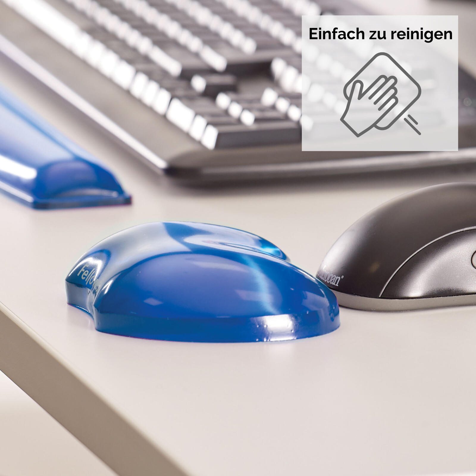 Fellowes Handballenauflage Crystals Gel blau