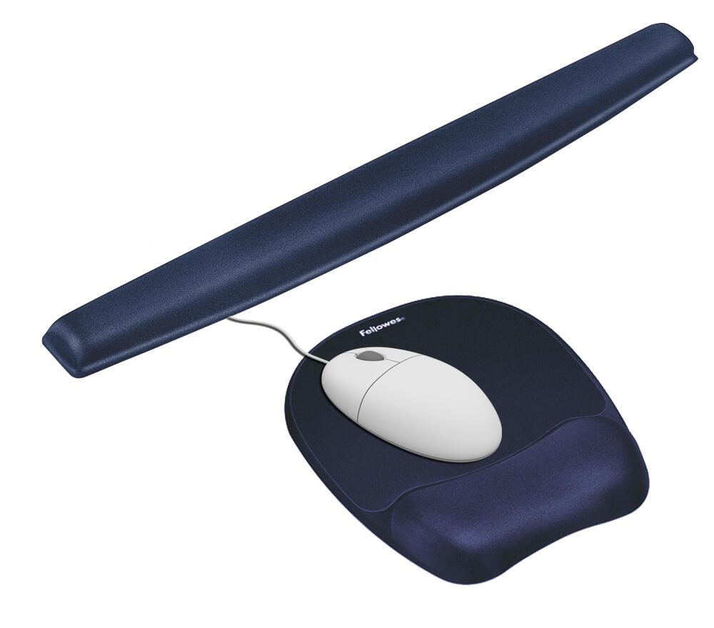 Fellowes Mousepad mit Handgelenkauflage Memory Foam dunkelblau