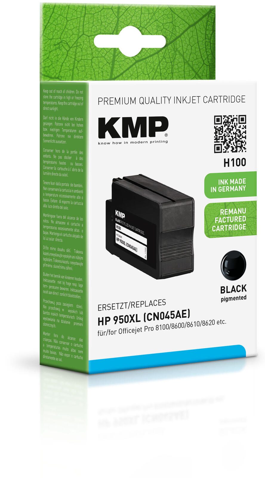 KMP Druckerpatrone H100 schwarz kompatibel zu HP 950XL (CN045AE)