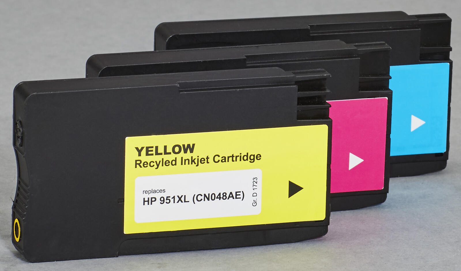 KMP Druckerpatronen H101V cyan, magenta, gelb kompatibel zu HP 951XL (CN046AE/CN047AE/CN048AE), 3er-Set