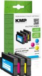 KMP Druckerpatronen H101V cyan, magenta, gelb kompatibel zu HP 951XL (CN046AE/CN047AE/CN048AE), 3er-Set