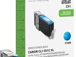 KMP Druckerpatrone C91 cyan kompatibel zu Canon CLI-551 XL C