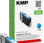 KMP Druckerpatrone C91 cyan kompatibel zu Canon CLI-551 XL C