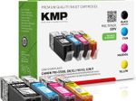 KMP Druckerpatronen C89V schwarz, cyan, magenta, gelb kompatibel zu Canon PGI-550 XL BK, CLI-551 XL C/M/Y, 4er-Set