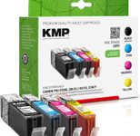 KMP Druckerpatronen C89V schwarz, cyan, magenta, gelb kompatibel zu Canon PGI-550 XL BK, CLI-551 XL C/M/Y, 4er-Set