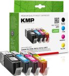 KMP Druckerpatronen C89V schwarz, cyan, magenta, gelb kompatibel zu Canon PGI-550 XL BK, CLI-551 XL C/M/Y, 4er-Set