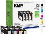 KMP Druckerpatronen E125V schwarz, cyan, magenta, gelb kompatibel zu EPSON T1295L, 4er-Set