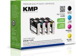KMP Druckerpatronen E125V schwarz, cyan, magenta, gelb kompatibel zu EPSON T1295L, 4er-Set