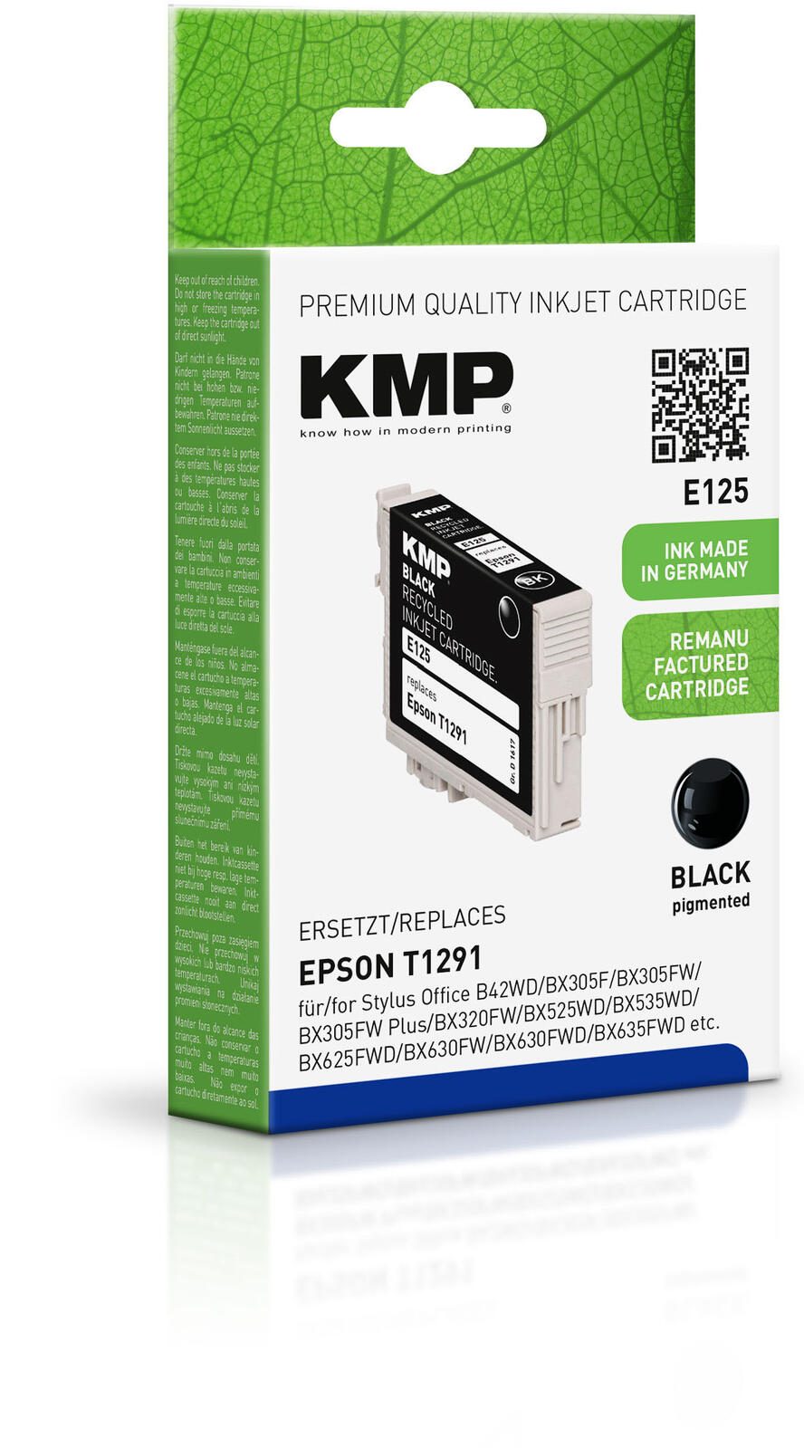 KMP Druckerpatrone E125 schwarz kompatibel zu EPSON T1291L