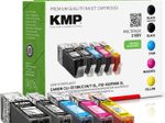 KMP Druckerpatronen C100V pigmentschwarz, schwarz, cyan, magenta, gelb kompatibel zu Canon PGI-550 XL BK, CLI-551 XL BK/C/M/Y, 5er-Set