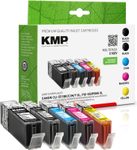 KMP Druckerpatronen C100V pigmentschwarz, schwarz, cyan, magenta, gelb kompatibel zu Canon PGI-550 XL BK, CLI-551 XL BK/C/M/Y, 5er-Set