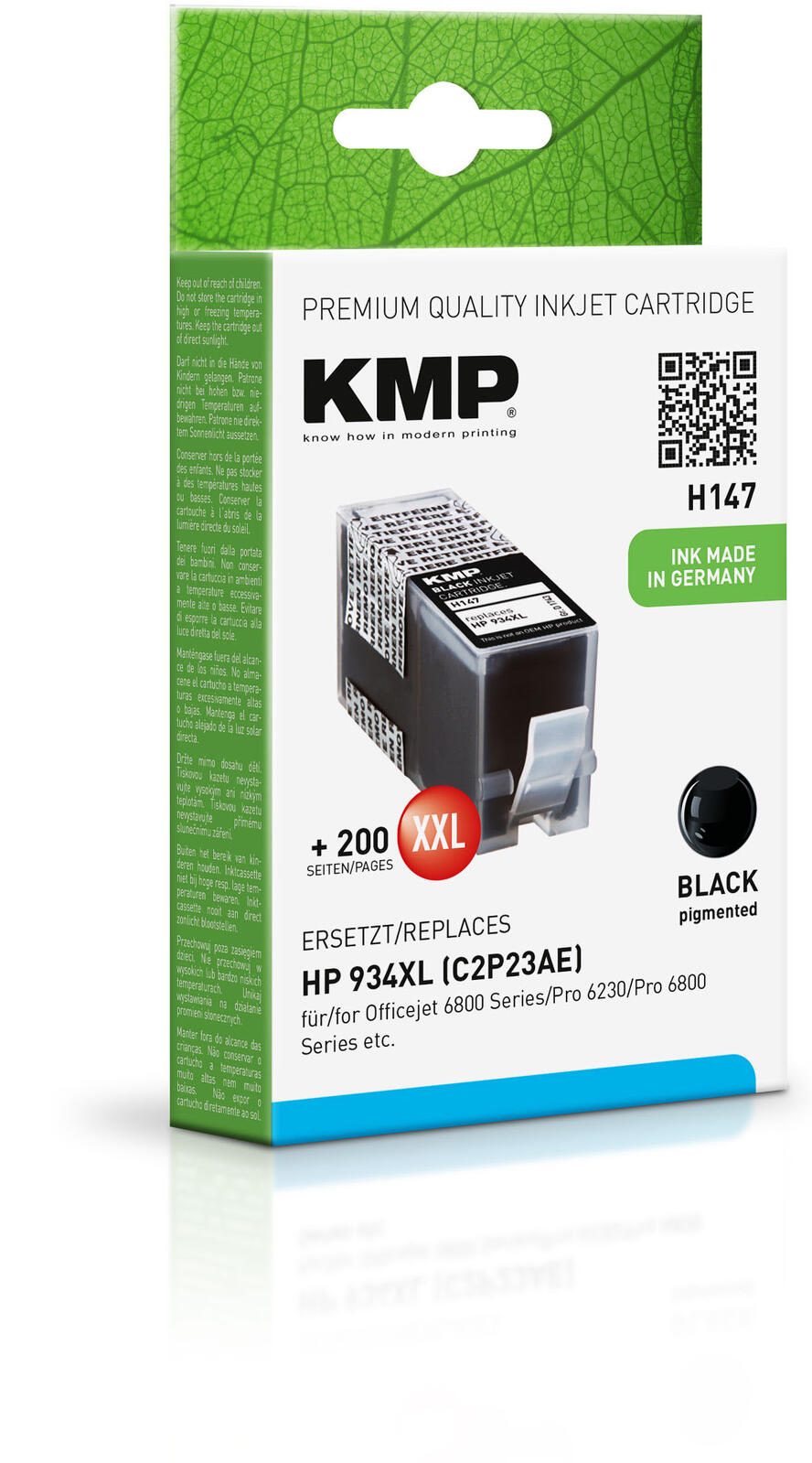 KMP Druckerpatrone H147 schwarz kompatibel zu HP 934XL (C2P23AE)