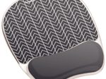 Fellowes Mousepad mit Handgelenkauflage Photo Gel Zick-Zack schwarz, weiß