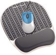 Fellowes Mousepad mit Handgelenkauflage Photo Gel Zick-Zack schwarz, weiß
