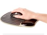 Fellowes Mousepad mit Handgelenkauflage Photo Gel Zick-Zack schwarz, weiß