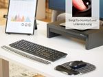 Fellowes Mousepad mit Handgelenkauflage Photo Gel Zick-Zack schwarz, weiß