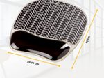 Fellowes Mousepad mit Handgelenkauflage Photo Gel Zick-Zack schwarz, weiß