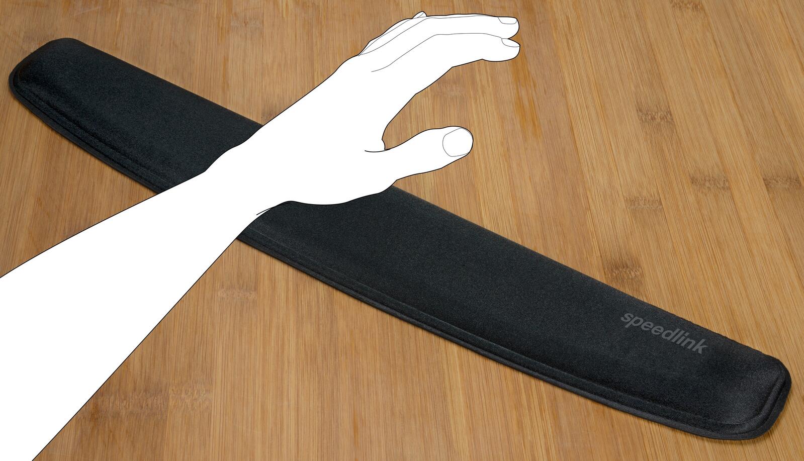 Speedlink SATEEN Ergonomic Tastatur-Handgelenkauflage, schwarz