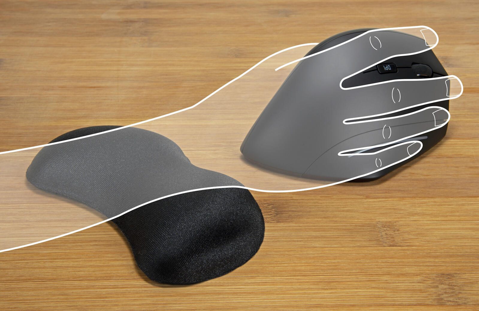 Speedlink LAX Gel Maus-/Trackpad-Handballenauflage, schwarz