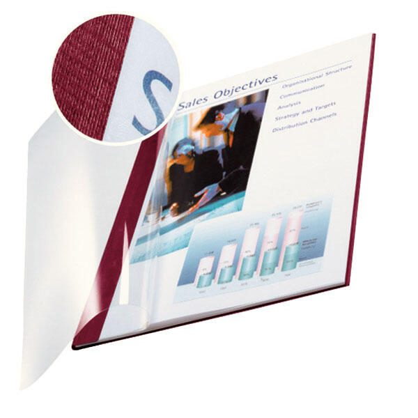 LEITZ Buchbindemappen bordeaux für 36-70 Blatt DIN A4