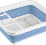 WENKO Geschirrabtropfständer weiß, blau