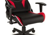 DXRacer Prince Serie OH-PF188-NRW Gaming-Stuhl - Regular / L - PVC Kunstleder - schwarz/rot/weiß