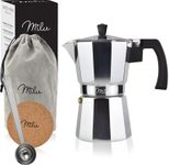 Milu 2 Tassen Espressokocher silber/schwarz