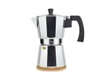 Milu 2 Tassen Espressokocher silber/schwarz