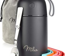 Milu Lunchbox-Set (9-tlg.) - 650 ml - schwarz