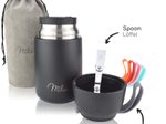 Milu Lunchbox-Set (9-tlg.) - 650 ml - schwarz