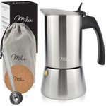 Milu 4 Tassen Espressokocher silber/schwarz
