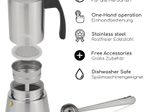 Milu 4 Tassen Espressokocher silber/schwarz
