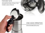 Milu 4 Tassen Espressokocher silber/schwarz