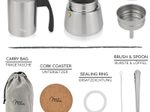 Milu 4 Tassen Espressokocher silber/schwarz