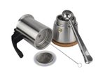 Milu 2 Tassen Espressokocher silber/schwarz