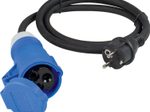 as-Schwabe Adapterleitung Camping Französischer Standard, 1,50 m, schwarz