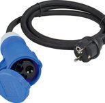 as-Schwabe Adapterleitung Camping Französischer Standard, 1,50 m, schwarz