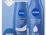 NIVEA CLASSIC LOVE Geschenkset 1 Bodylotion (400ml), 1 Pflegedusche (250ml), 1 Hautcreme (40ml), 1 Labello (4,8g)