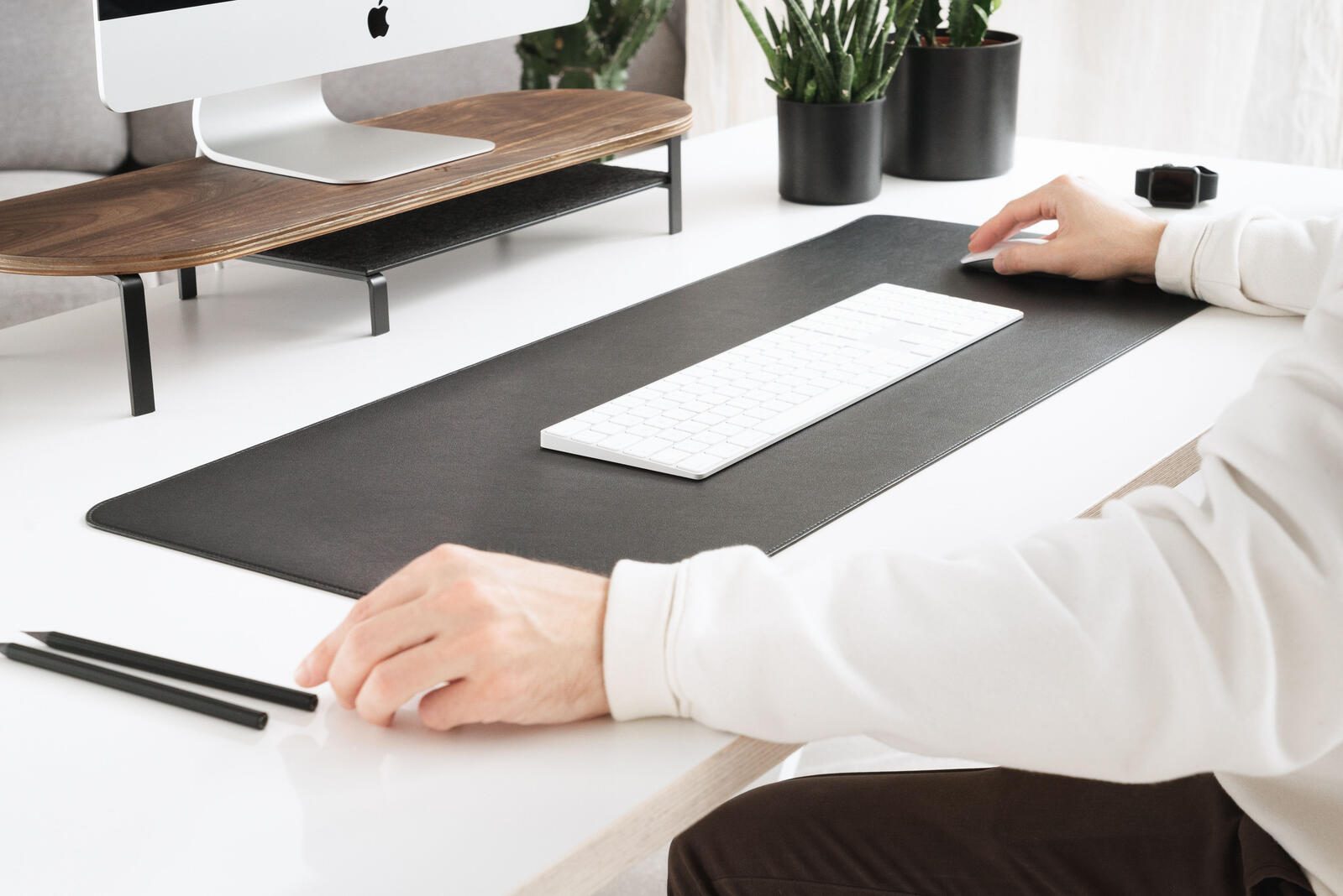 WOODCESSORIES Mousepad L schwarz