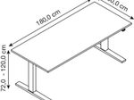 HAMMERBACHER elektrisch höhenverstellbarer Schreibtisch VXMKA19/E/G eiche