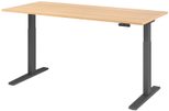 HAMMERBACHER elektrisch höhenverstellbarer Schreibtisch VXMKA19/E/G eiche