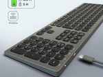 RaidSonic ICY BOX® Tastatur kabellos ICY BOX KSK-8023BTRF silber