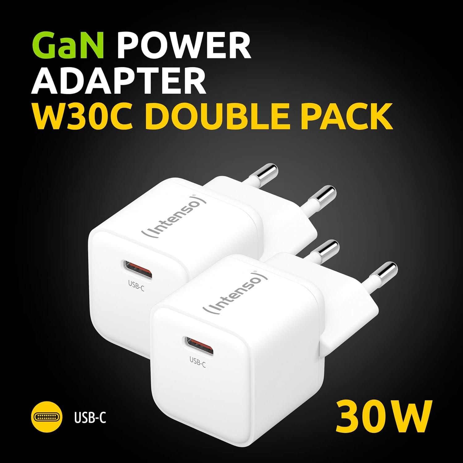 Intenso Power Adapter 30W, USB-C 2er Pack
