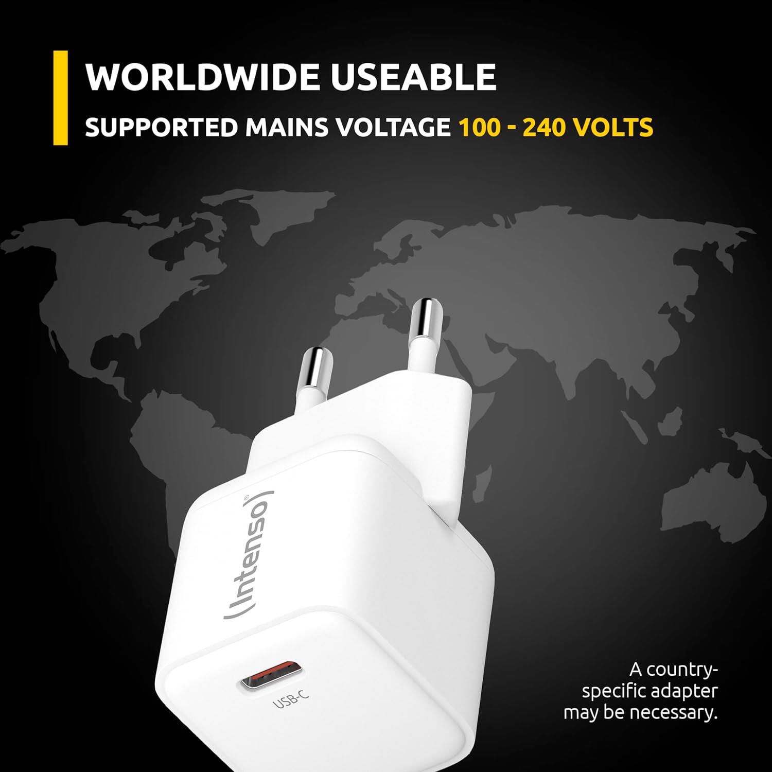 Intenso Power Adapter 30W mit USB-C zu USB-C-Kabel