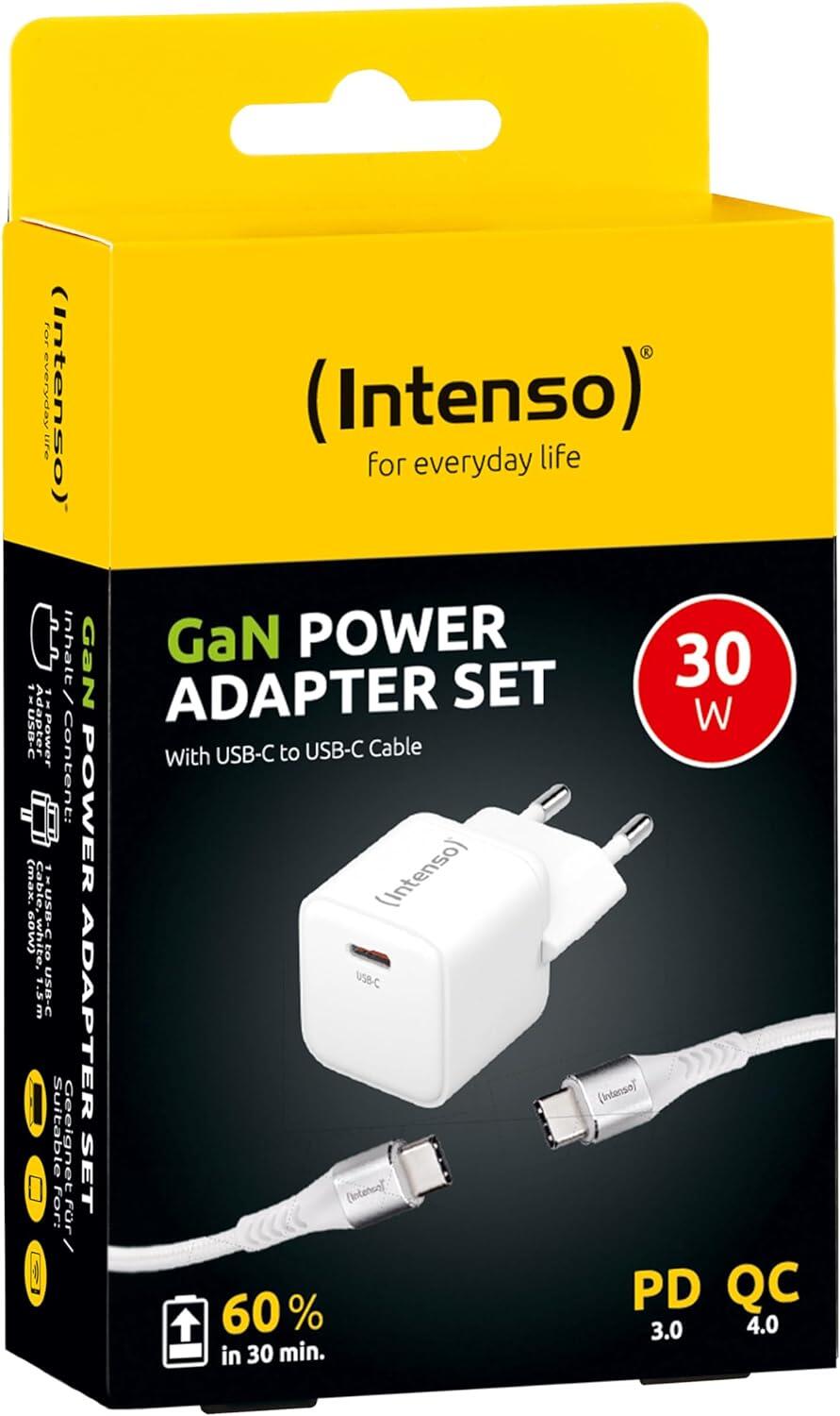 Intenso Power Adapter 30W mit USB-C zu USB-C-Kabel