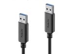 PureLink USB-A auf USB-A Kabel - 3.1 Gen 1, 3A/5V/15W, 5G - iSerie - schwarz - 1,50m