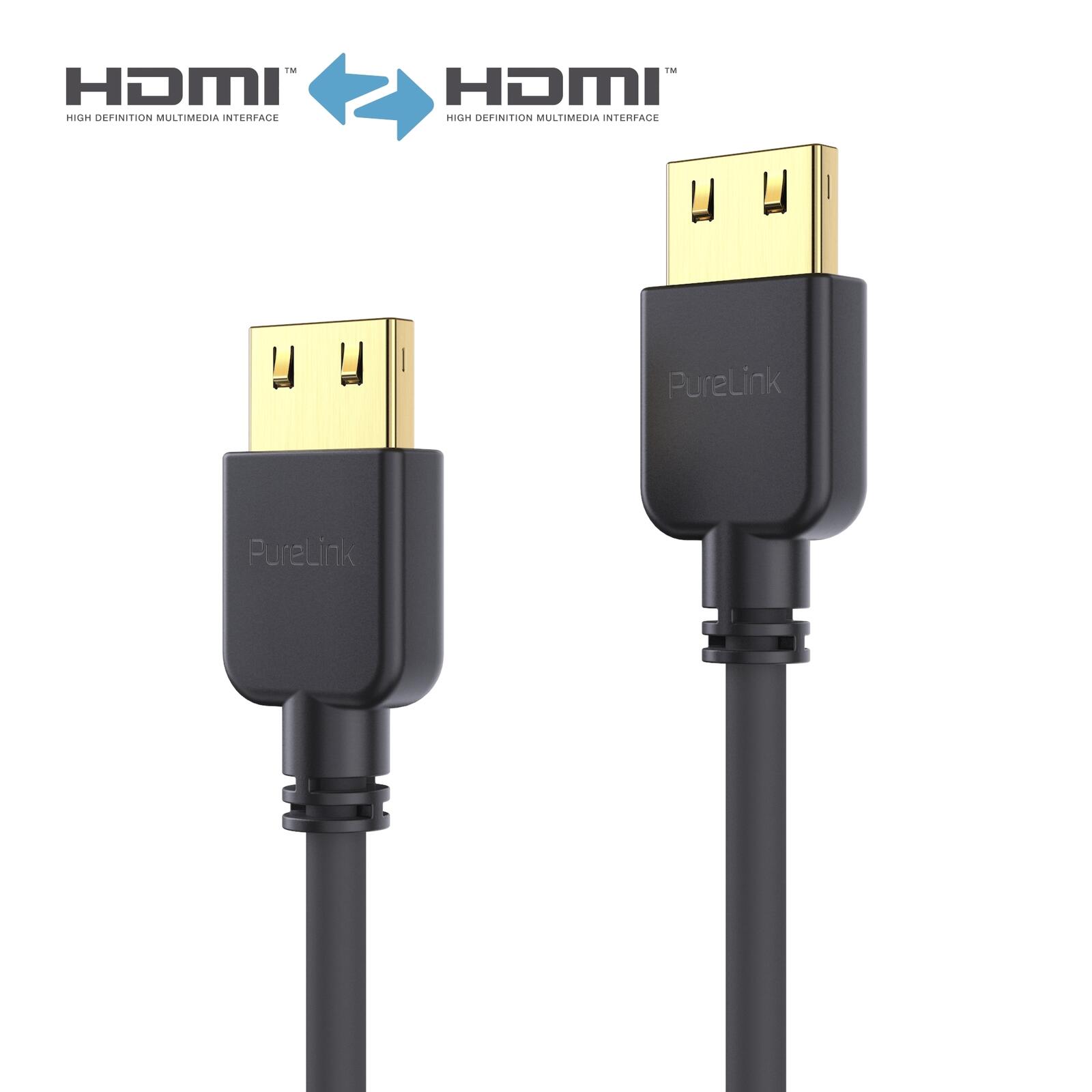 PureLink HDMI Kabel - PureInstall - Slim 0,50m - Schwarz