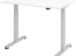 HAMMERBACHER elektrisch höhenverstellbarer Schreibtisch VXMST12/W/S weiß