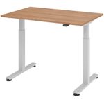 HAMMERBACHER elektrisch höhenverstellbarer Schreibtisch VXMST12/N/S nussbaum